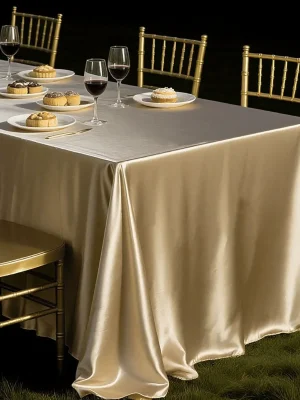 Elegant table setting with desserts