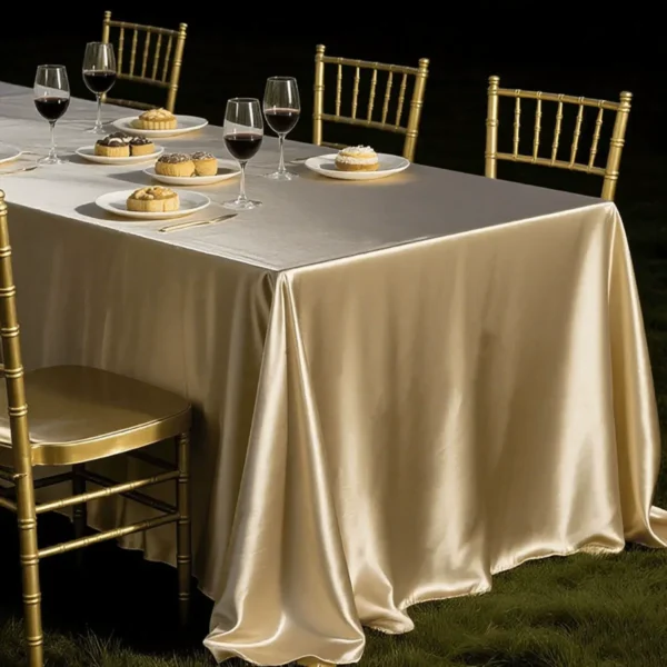 Elegant table setting with desserts