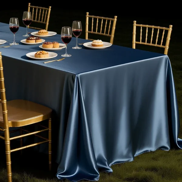 Gold High-Density Satin Tablecloth – Thickened Polyester Banquet Linen