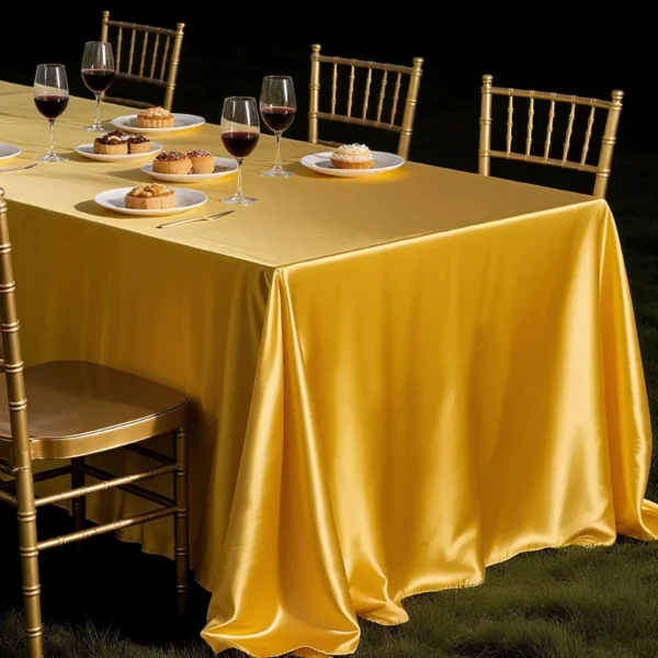 Elegant table setting with desserts