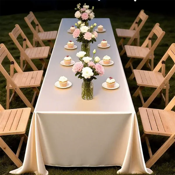 Gold High-Density Satin Tablecloth – Thickened Polyester Banquet Linen