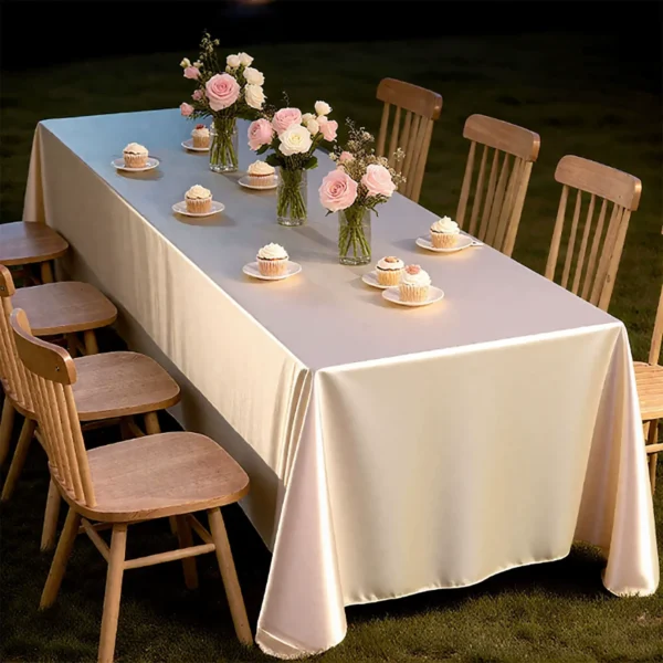 Gold High-Density Satin Tablecloth – Thickened Polyester Banquet Linen