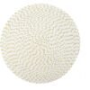 Metallic round placemat 38cm silver grey