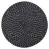 Metallic round placemat 38cm silver grey