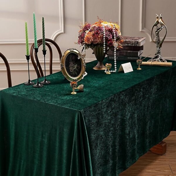 Rectangular Velvet “Ice Flower” Tablecloth | GeoWeave