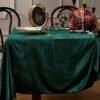 Rectangular Velvet “Ice Flower” Tablecloth | GeoWeave