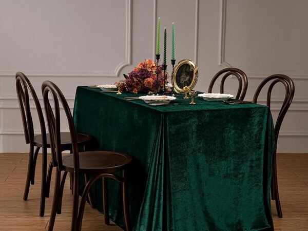 Rectangular Velvet “Ice Flower” Tablecloth | GeoWeave