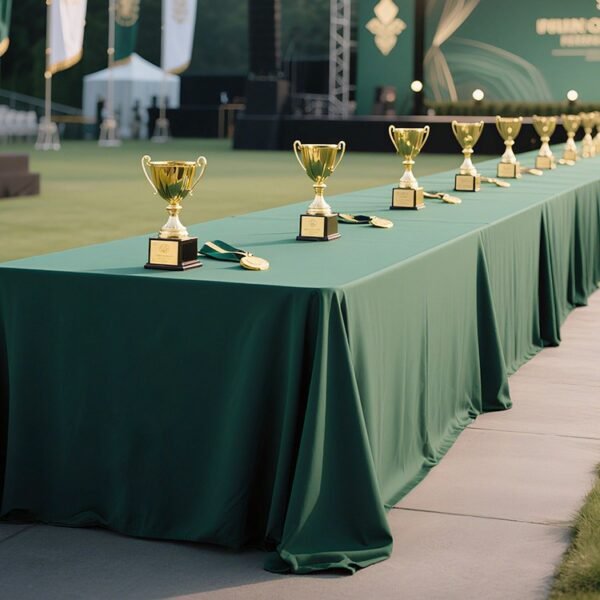 green outdoor tablecloth