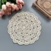 handmade crochet cup mat (2) Handmade crochet cup mat 26cm forest-style lace doily