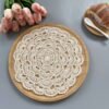 handmade crochet cup mat (3) Handmade crochet cup mat 26cm forest-style lace doily