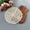 handmade crochet cup mat (6) Handmade crochet cup mat 26cm forest-style lace doily