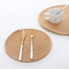 Handmade jute round placemat 30cm
