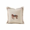 horse embroidered cushion