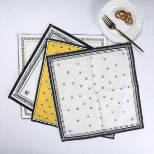 Yellow Printed Cotton Napkin