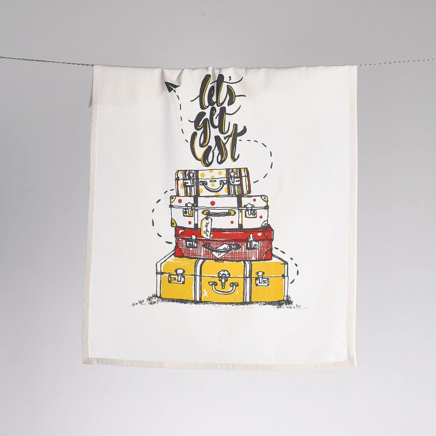 botanical print cotton towel