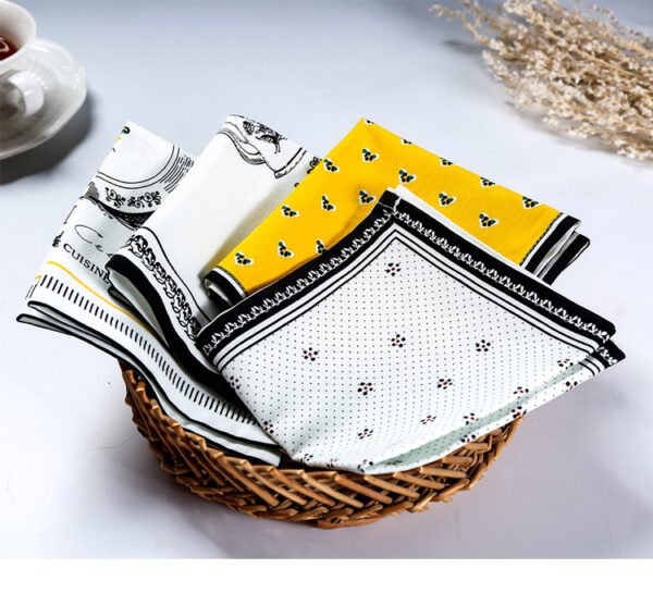 Yellow Printed Cotton Napkin