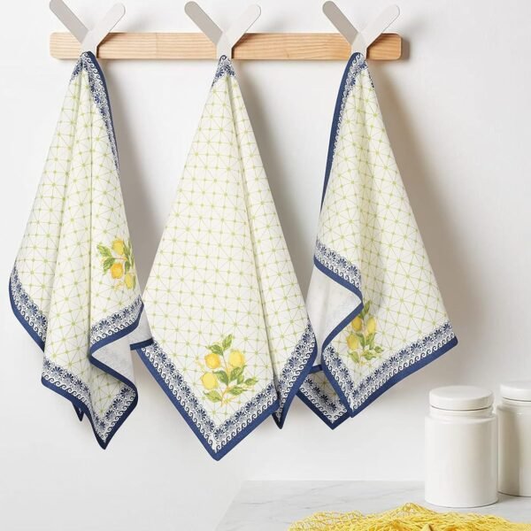 Lemon Printed Cotton Tea Towel