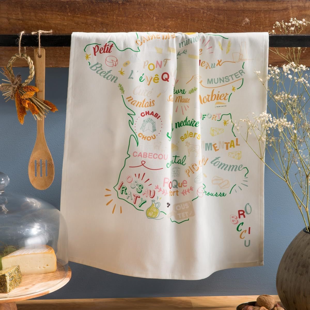 fruit pattern tea towel design