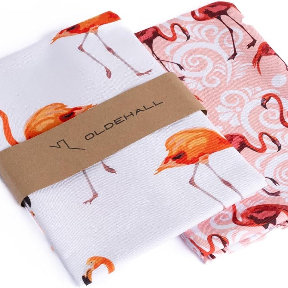 patterned linen kitchen towel