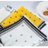 Yellow Printed Cotton Napkin