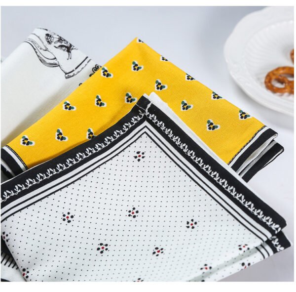 Yellow Printed Cotton Napkin