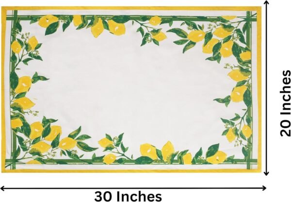 Lemon Printed Cotton Tea Towel