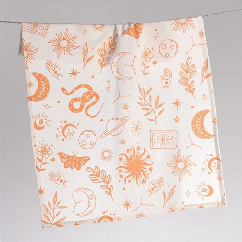 holiday pattern tea towel
