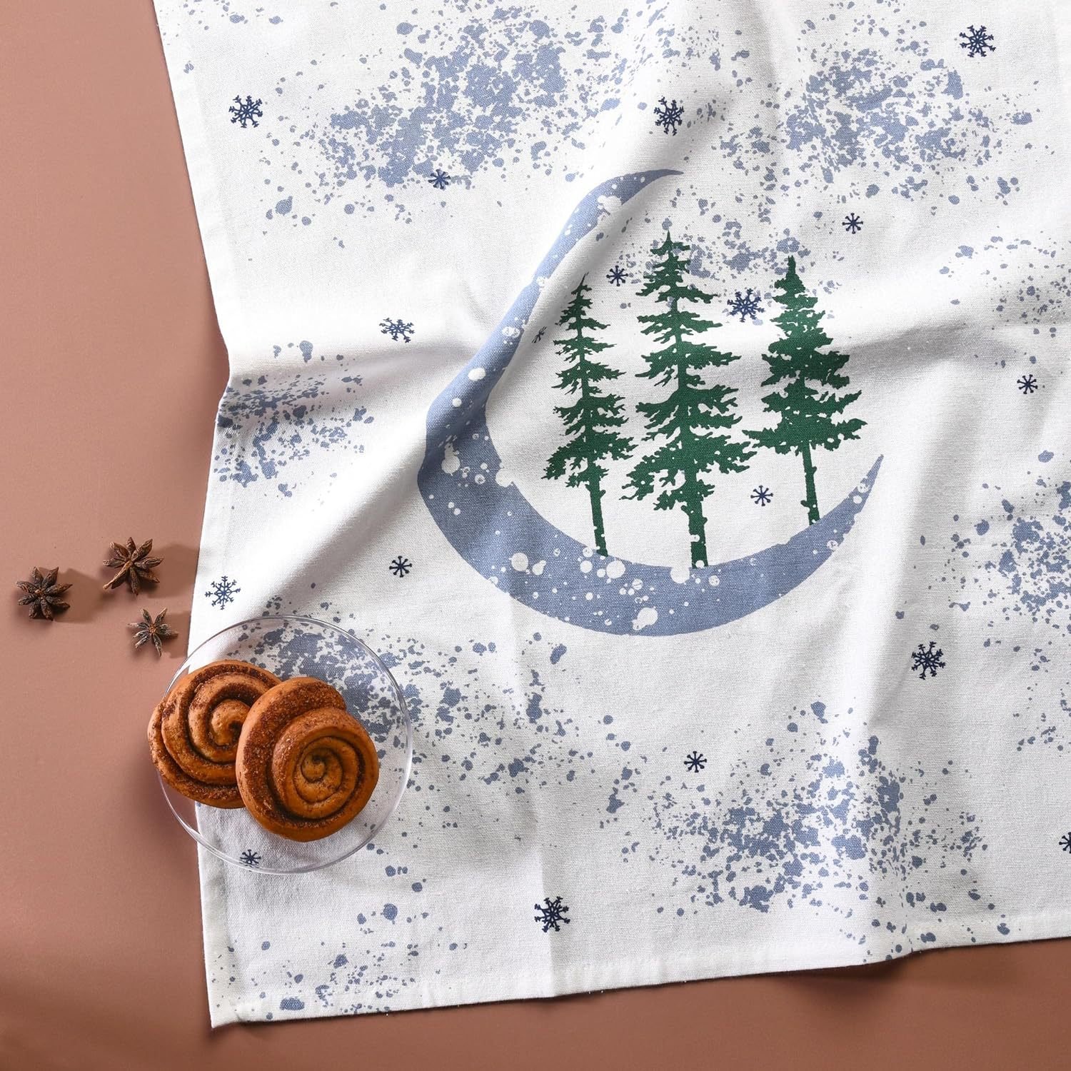 geometric printed tea towel design