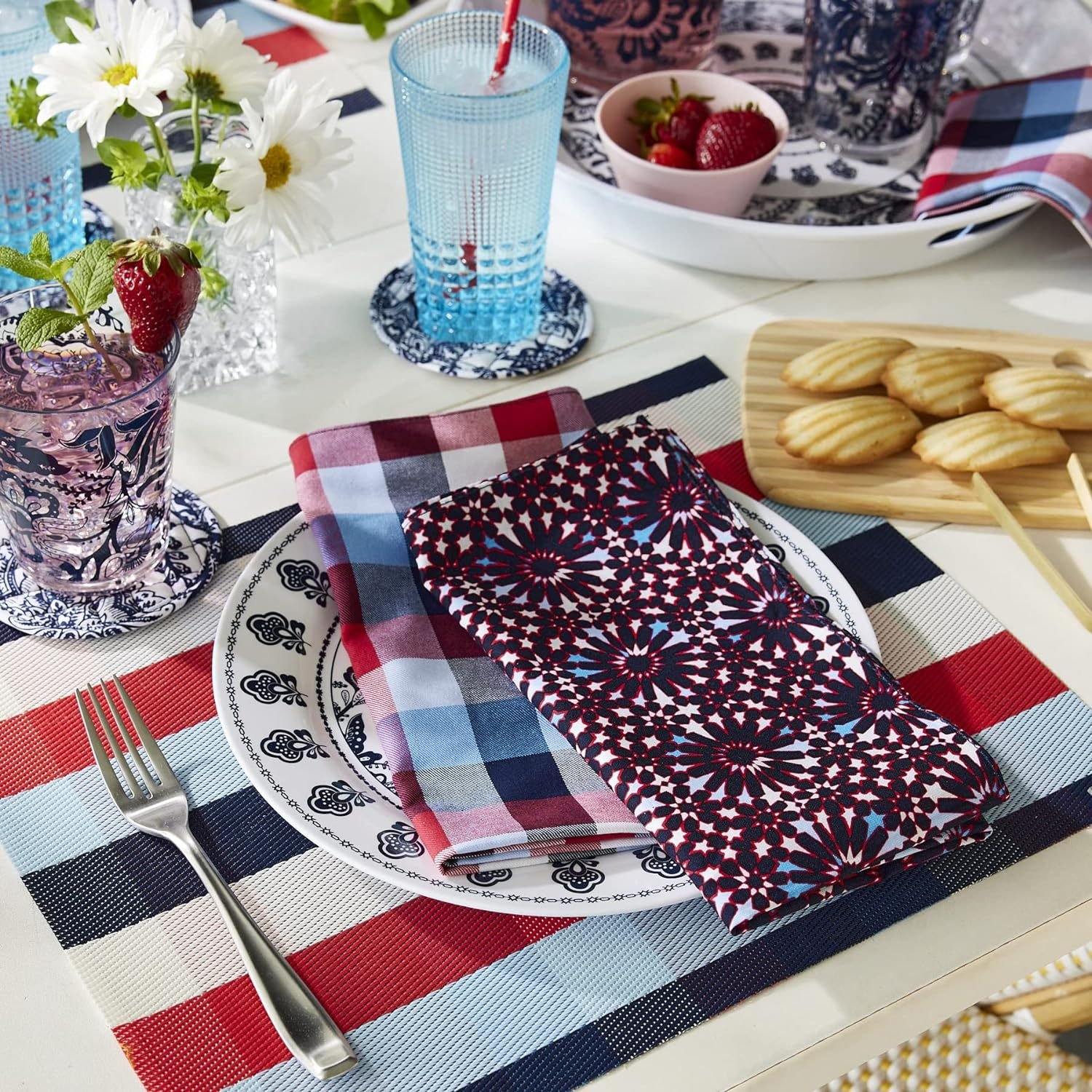 colorful cotton tea towel pattern