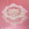 european mesh lace embroidered placemat peacock white light yellow