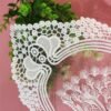 european mesh lace embroidered placemat peacock white light yellow