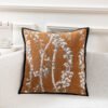 leaf chenille cushion (1) Leaf chenille cushion cover 45x45cm luxury textured fabric