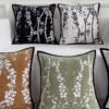leaf chenille cushion (2) Leaf chenille cushion cover 45x45cm luxury textured fabric
