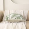 leaf chenille cushion (3) Chenille leaf pattern cushion cover 45x45cm