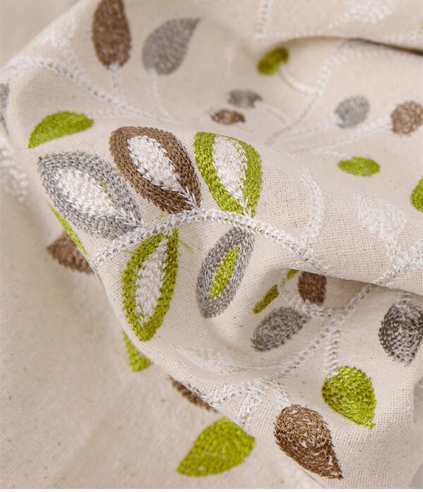 leaf embroidered table runner (7) leaf embroidered table runner