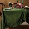 Rectangular Velvet “Ice Flower” Tablecloth | GeoWeave