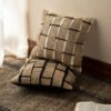 Vintage linen blend cushion cover 45x45cm