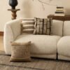 Vintage linen blend cushion cover 45x45cm