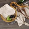 linen napkin (1) Natural Linen Cotton Napkin with Drawn Thread Edges | GeoWeave