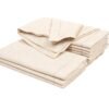 linen napkin (2) Natural Linen Cotton Napkin with Drawn Thread Edges | GeoWeave