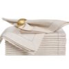 linen napkin (6) Natural Linen Cotton Napkin with Drawn Thread Edges | GeoWeave