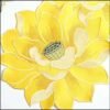 Lotus flower embroidered placemat round cutwork
