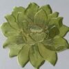 Lotus flower embroidered placemat round cutwork
