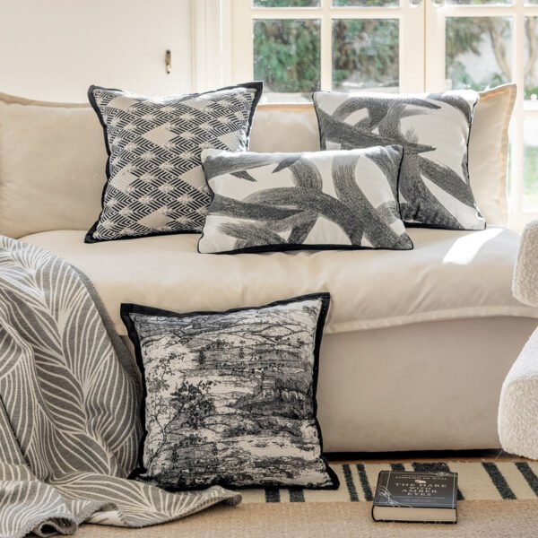 black white cushion