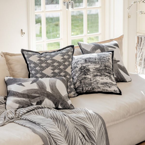 black white cushion