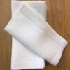White Linen Hollow Embroidered Napkin | GeoWeave