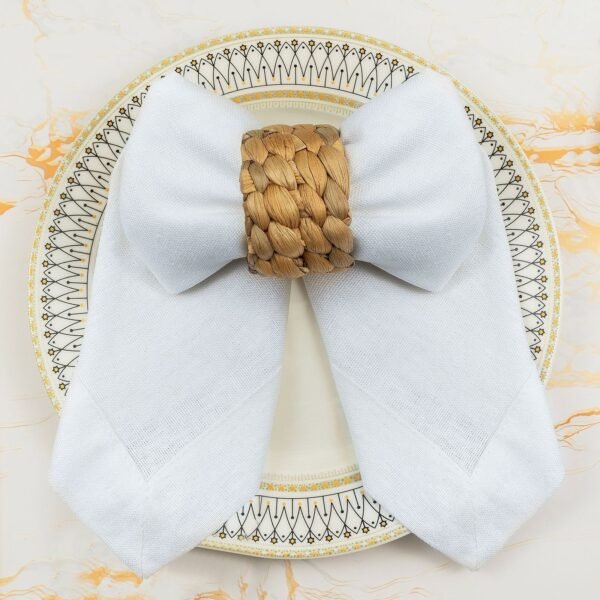 Cotton-Linen Punched Corner Napkin | GeoWeave