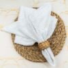 Cotton-Linen Punched Corner Napkin | GeoWeave