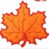 Orange pumpkin embroidered placemat for Thanksgiving