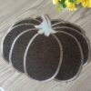 Orange pumpkin embroidered placemat for Thanksgiving